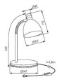 Lampka biurkowa ZARA HR-40 srebrna 