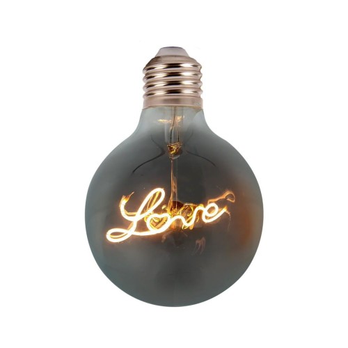 Żarówka LED V-TAC 5W E27 LOVE Filament G125 Amber VT-2205 2200K 70lm