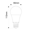 Żarówka MAX-LED E27 A60 230V 12W LED SMD - wymiary