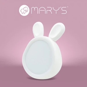 Lampka nocna LED z funkcją Budzika Zajączek biały MARY'S
