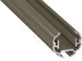 Profil LUMINES do taśm LED - typ COSMO Okrągły Inox Anodowany - 2m