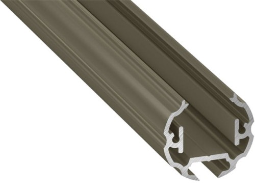 Profil LUMINES do taśm LED - typ COSMO Okrągły Inox Anodowany - 2m